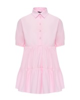 Платье с воротником на пуговицах, светло-розовое Dan Maralex