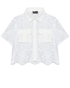 Кружевная белая блуза Monnalisa