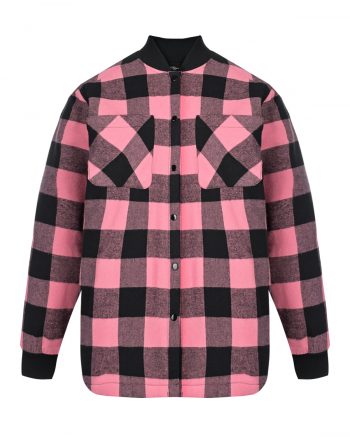 Куртка-рубашка в черно-розовую клетку Dan Maralex