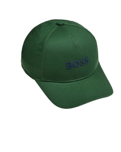 Бейсболка с синим логотипом, зеленая BOSS