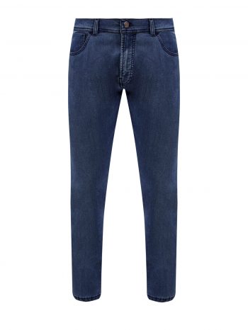 Утепленные джинсы Modern Fit с нашивкой из замши